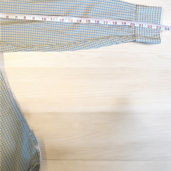 J. Crew Men's blue and orange Checkered Shirt sz M - Picture 9 of 9